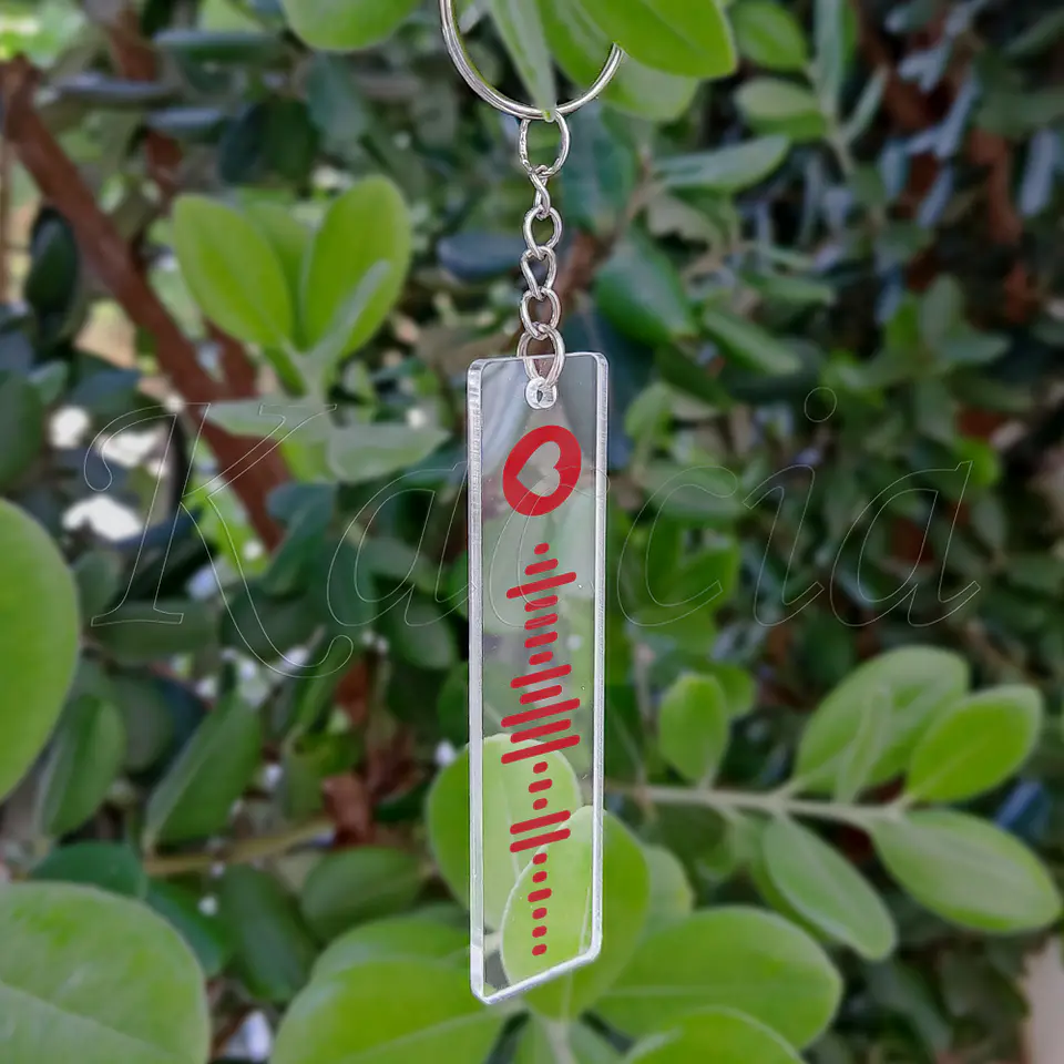 Porta-chaves Spotify Code Acrílico Hearts Personalizado 4