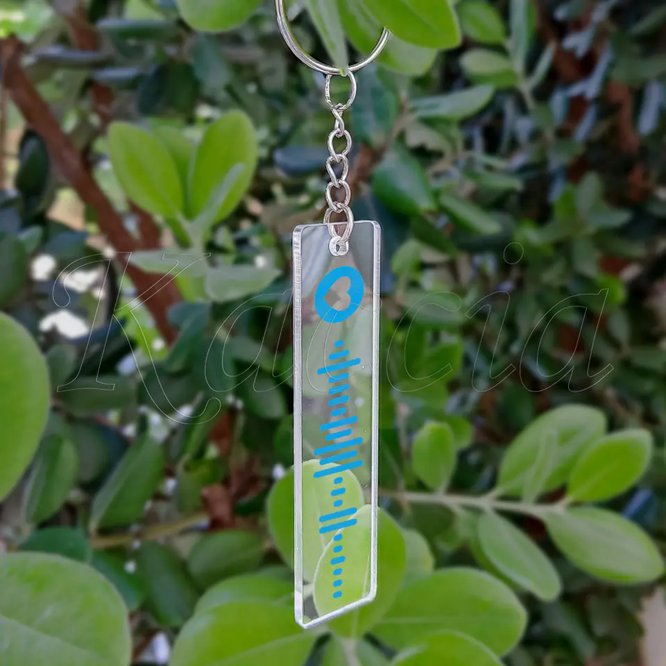 Porta-chaves Spotify Code Acrílico Hearts Personalizado 5