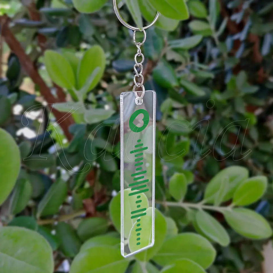 Porta-chaves Spotify Code Acrílico Hearts Personalizado 8
