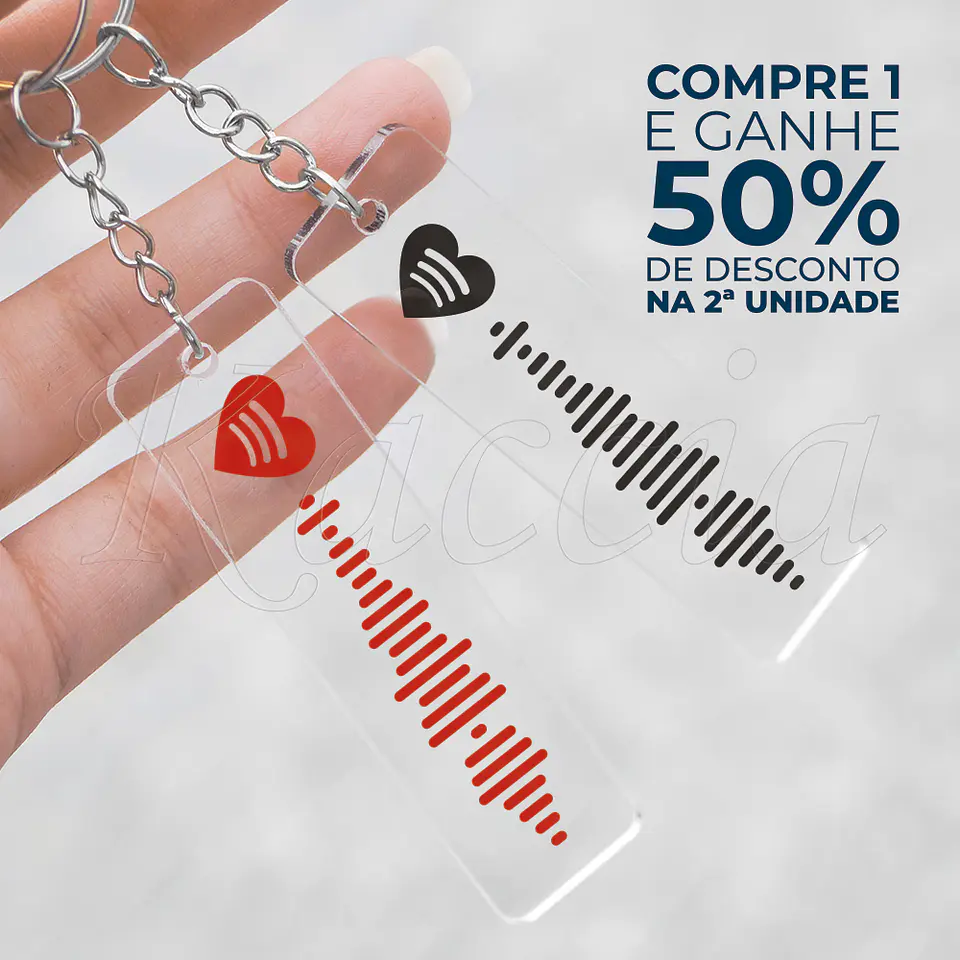 Porta-chaves Spotify Code Acrílico Lovers Personalizado 1