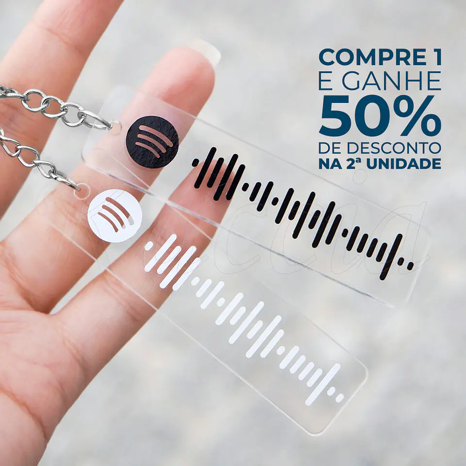 Porta-chaves Spotify Code Acrílico Personalizado 1