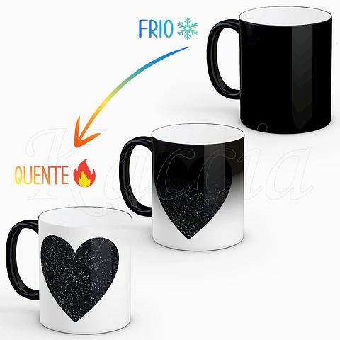 Caneca Personalizada Mapa das Estrelas Coração