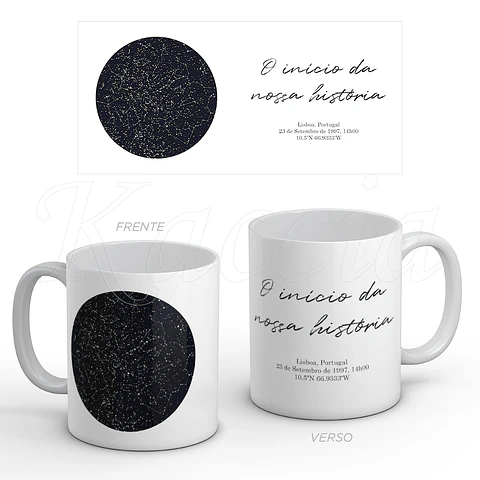 Caneca Personalizada Mapa das Estrelas