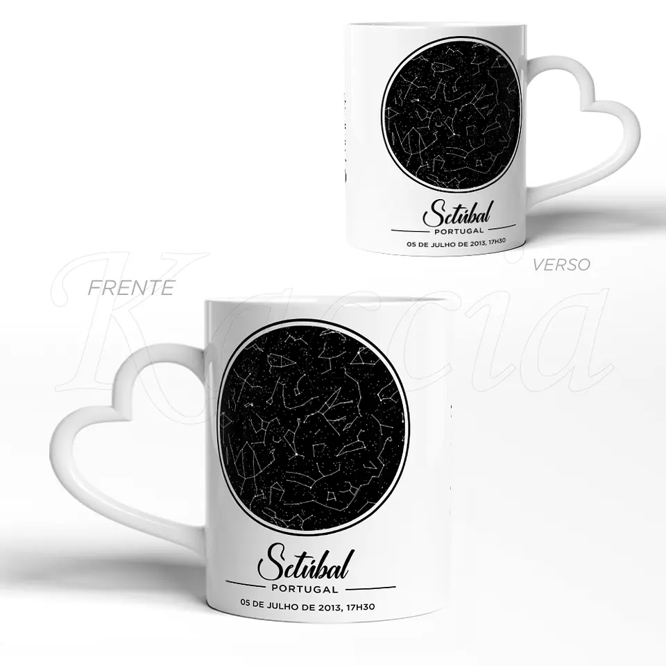 Caneca Personalizada Mapa das Estrelas Spotify Classy 3