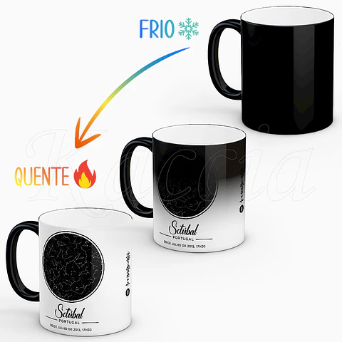 Caneca Personalizada Mapa das Estrelas Spotify Classy