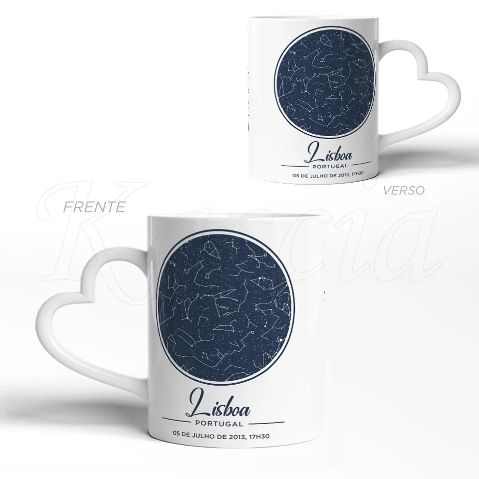 Caneca Personalizada Mapa das Estrelas Spotify Classy 6