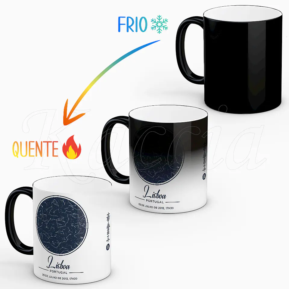 Caneca Personalizada Mapa das Estrelas Spotify Classy 5