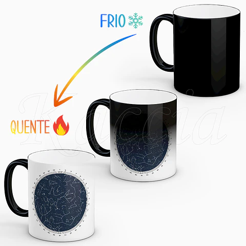 Caneca Personalizada Mapa das Estrelas Spotify Bússola