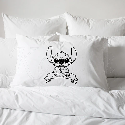 Fronha Personalizada Stitch com Nome