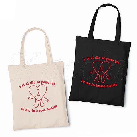 Saco Tote Bag Benito Bad Bunny Bonito