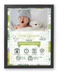 Quadro Personalizável Nascimento Bebé Green