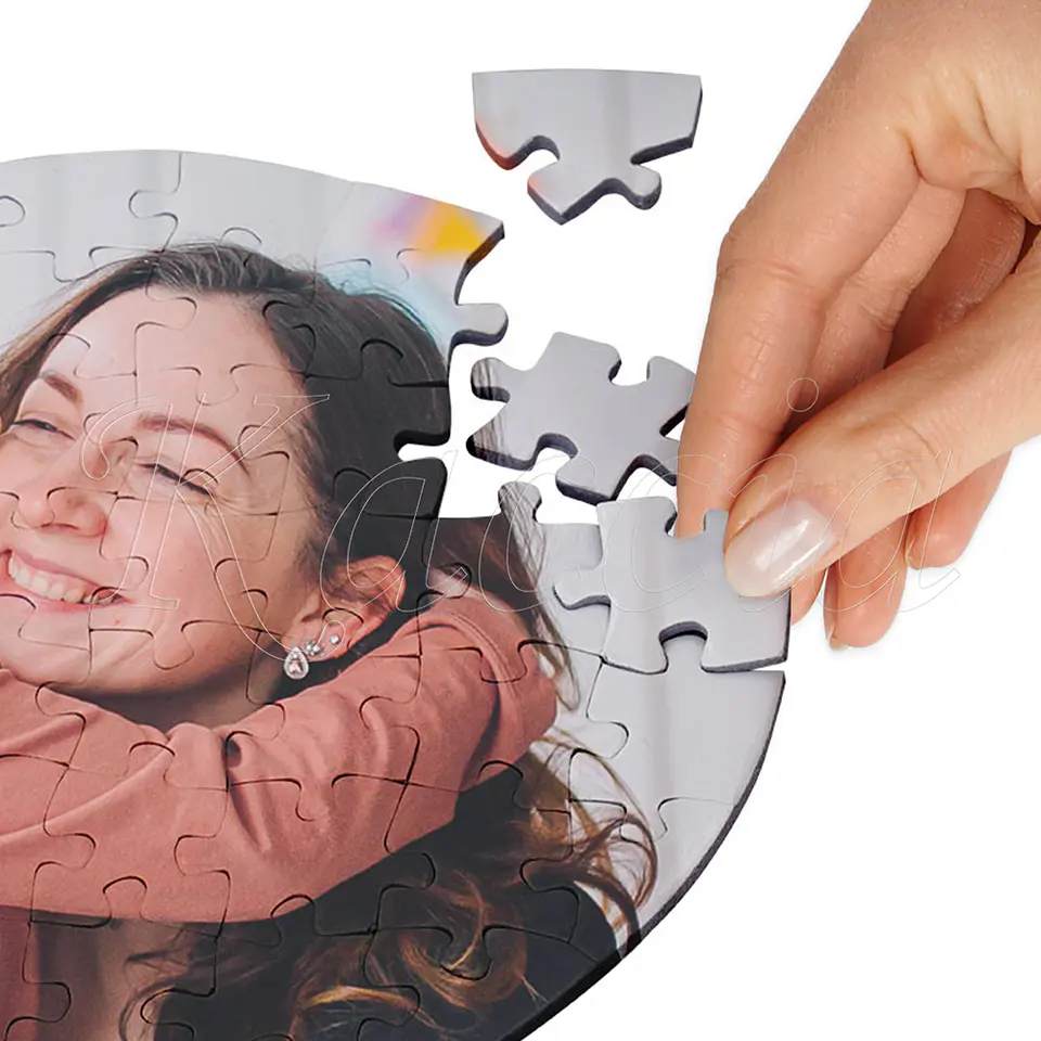 Puzzle Coração Personalizado com Foto e Frase 3