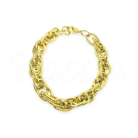 Pulseira Catene Dourada Aço Inox