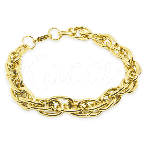 Pulseira Catene Dourada Aço Inox