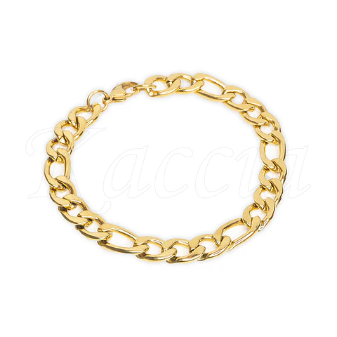 Pulseira Masculina Asís Dourado Aço Inox