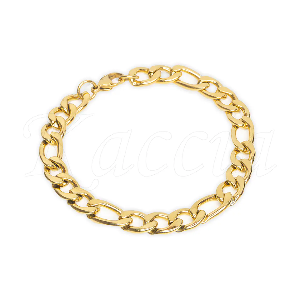 Pulseira Masculina Asís Dourado Aço Inox 1