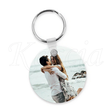 Porta-chaves Personalizado Redondo com Foto Coração