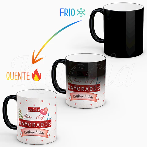 Caneca Personalizada Dia dos Namorados com Nomes e Foto