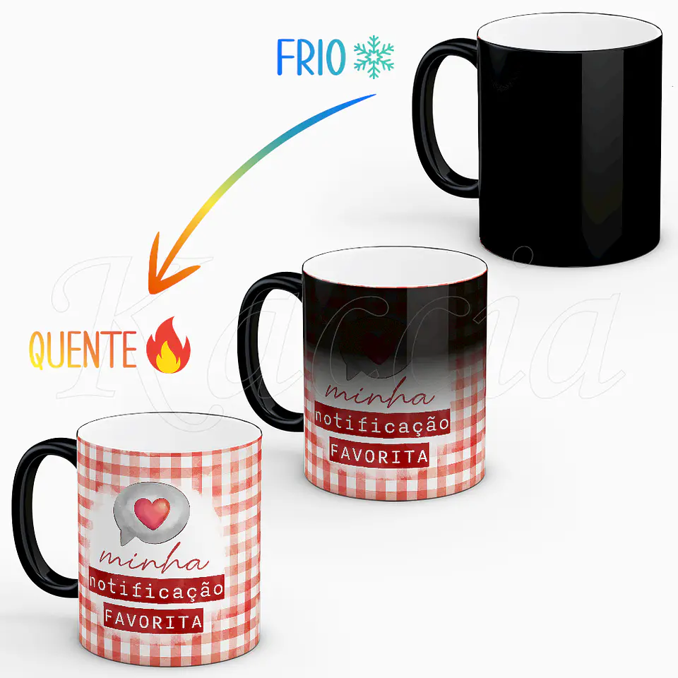 Caneca Personalizada Notificação Favorita com Nomes e Foto 2