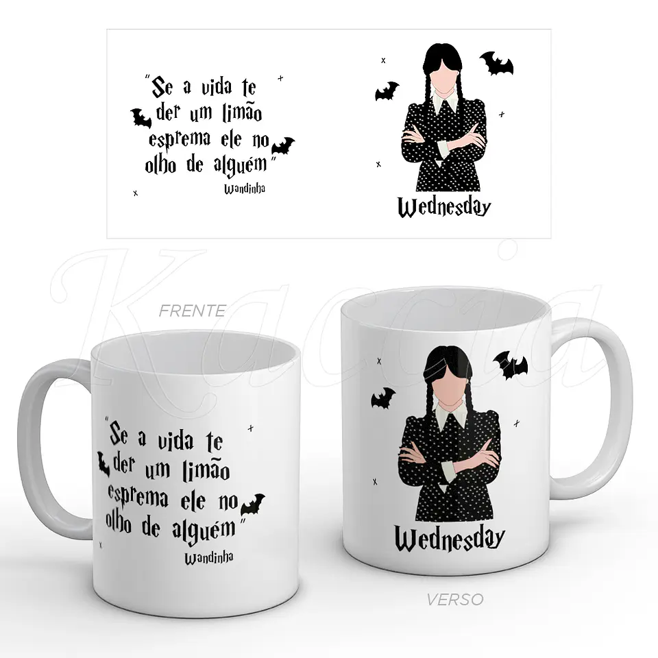 Caneca Wednesday Wandinha Limão 1