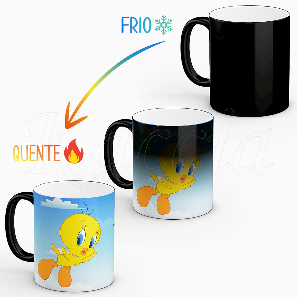 Caneca Personalizada Tweety Piu-Piu com Nome 2