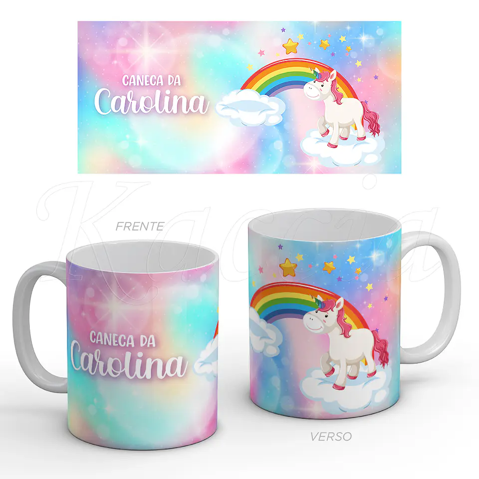 Caneca Personalizada Unicorn com Nome 1