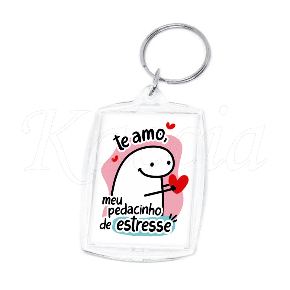 Porta-chaves Personalizado Acrílico Pedacinho de Estresse 3