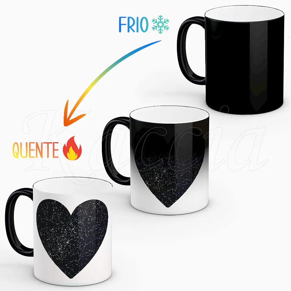 Caneca Personalizada Mapa das Estrelas Spotify Coração 2