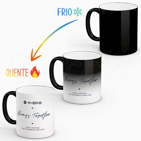 Caneca Personalizada Mapa das Estrelas Spotify com Foto
