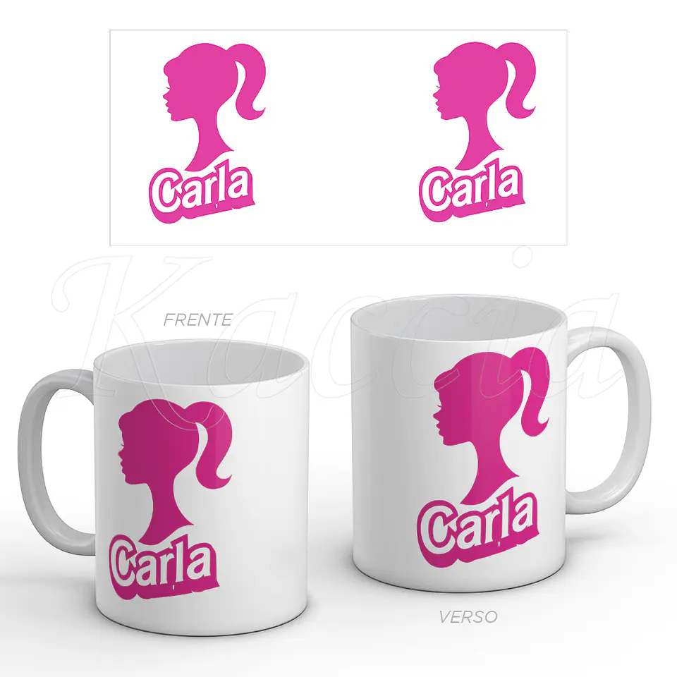 Caneca Personalizada Barbie Nome 1