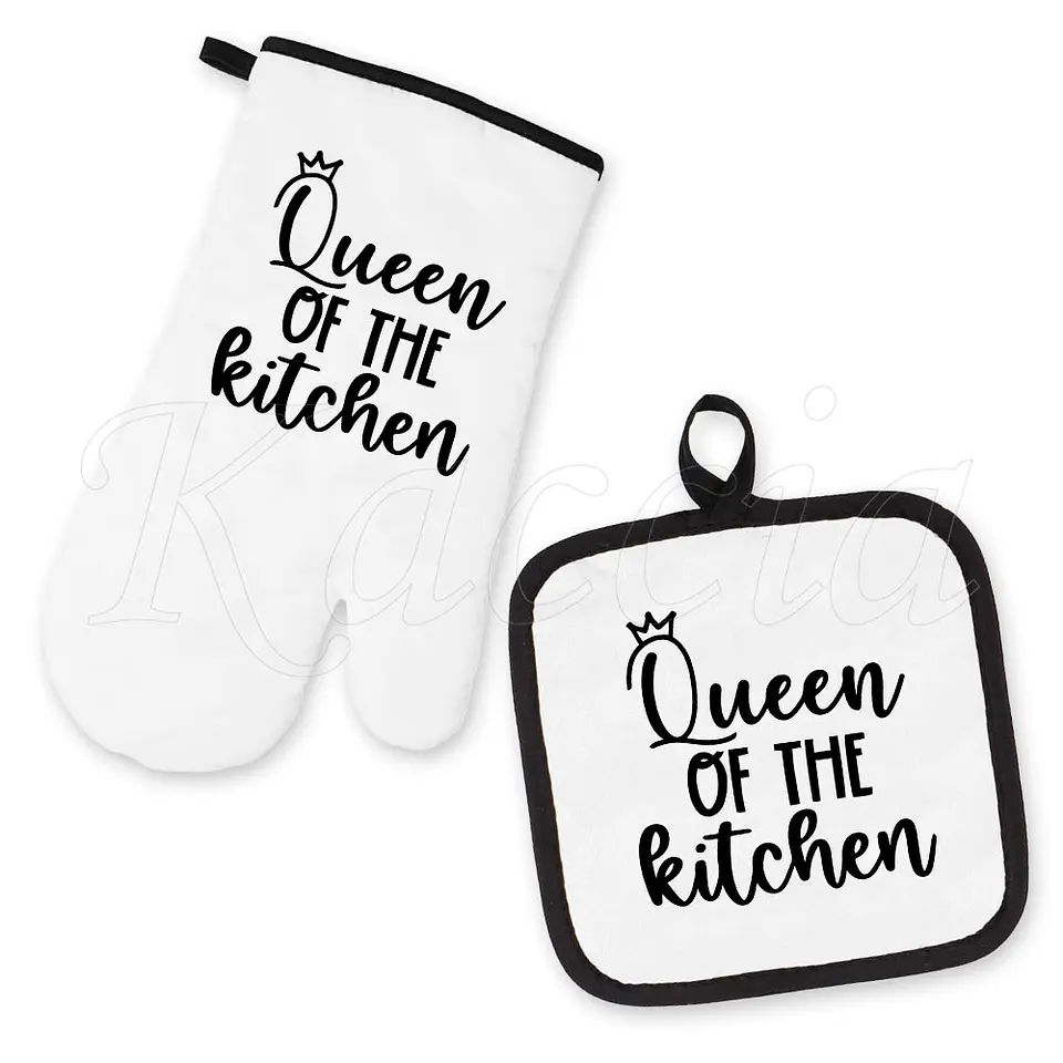Conjunto Luva e Pega de Cozinha Queen Of The Kitchen 1