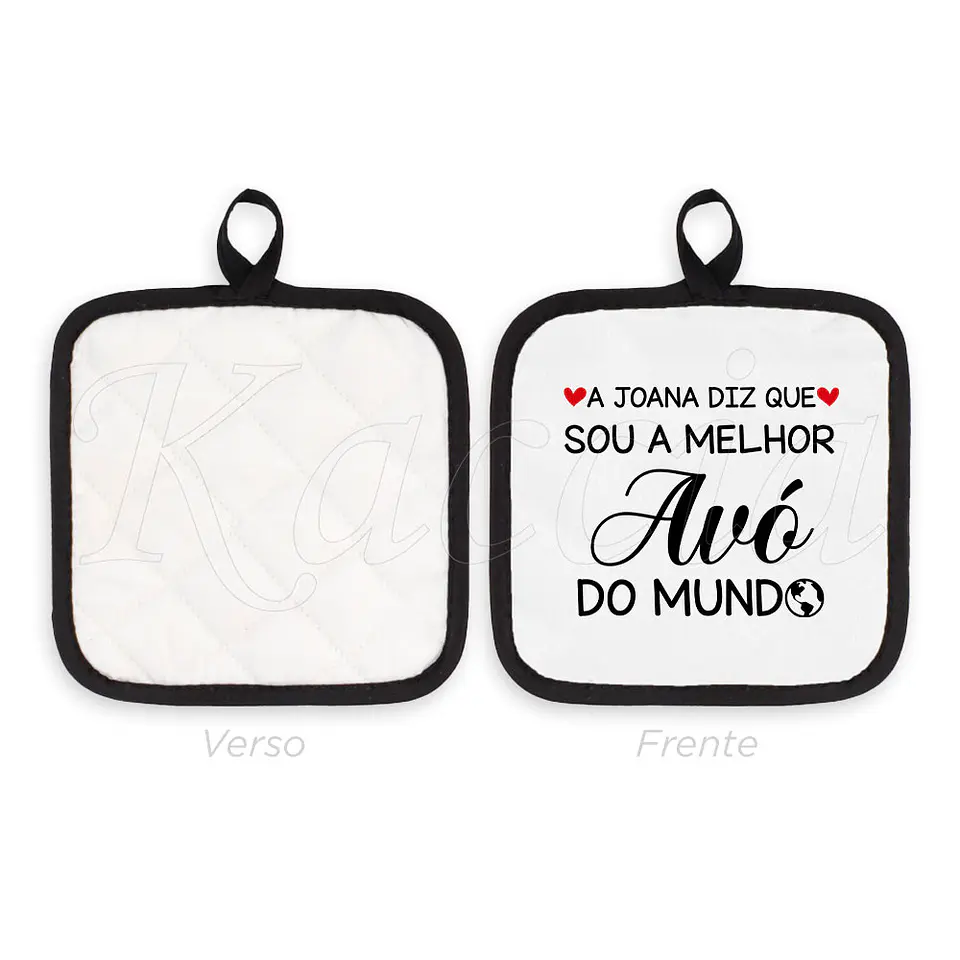 Conjunto Luva e Pega de Cozinha Personalizadas Melhor do Mundo 3