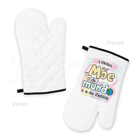 Conjunto Luva e Pega de Cozinha Personalizadas Melhor do Mundo Cute