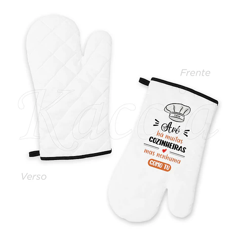 Conjunto Luva e Pega de Cozinha Personalizadas Nenhuma como Tu