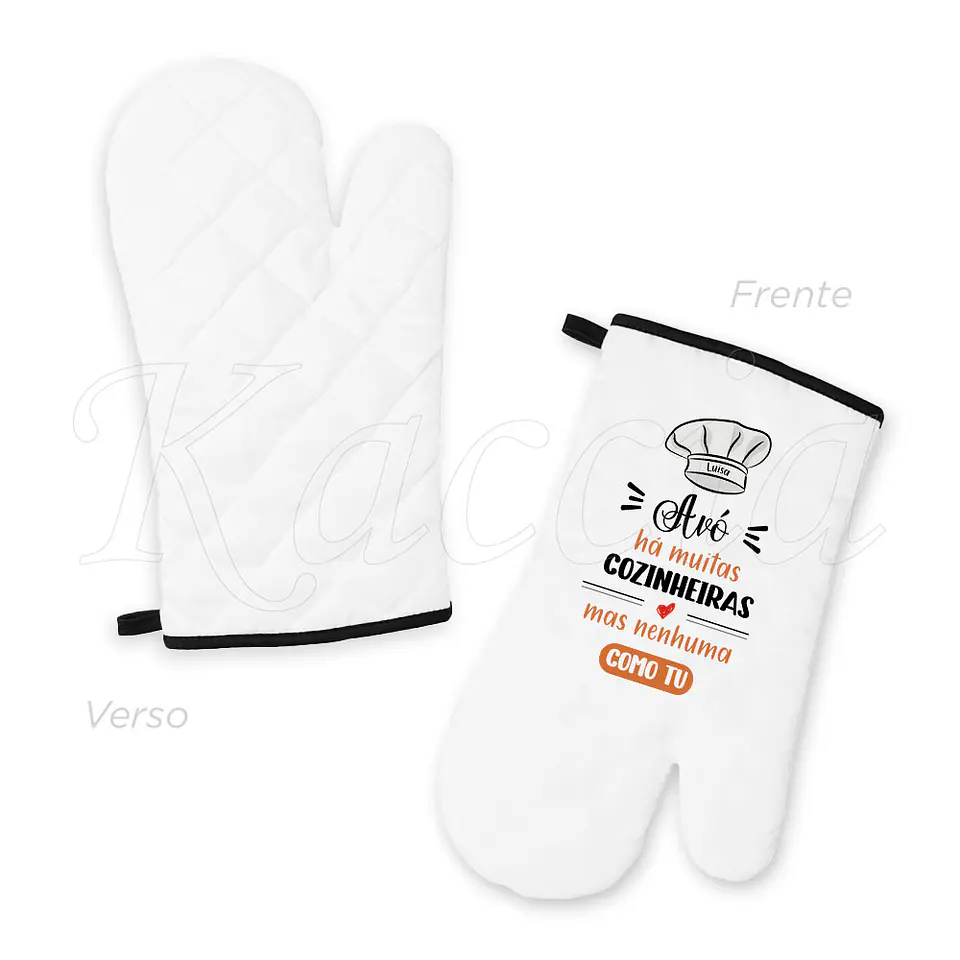 Conjunto Luva e Pega de Cozinha Personalizadas Nenhuma como Tu 2
