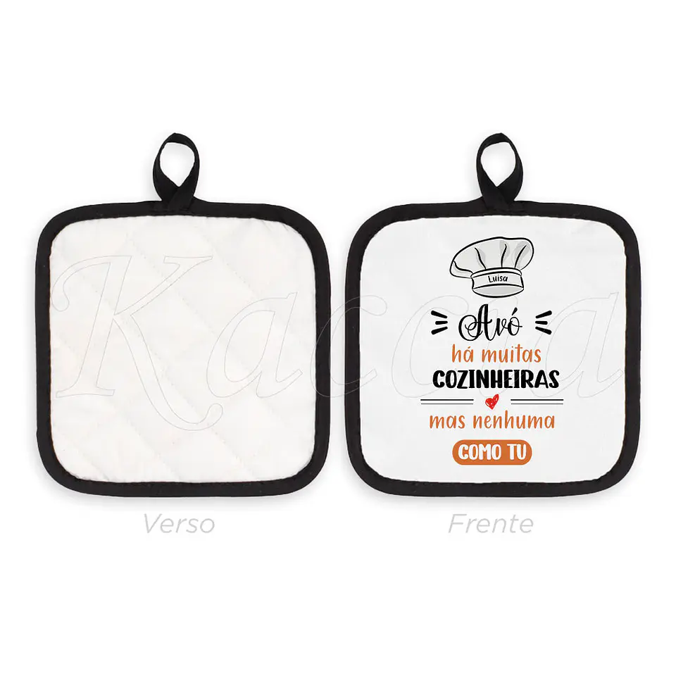 Conjunto Luva e Pega de Cozinha Personalizadas Nenhuma como Tu 3