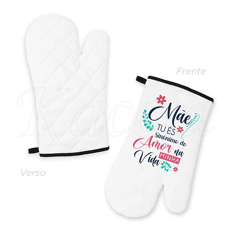 Conjunto Luva e Pega de Cozinha Mãe Sinónimo Amor