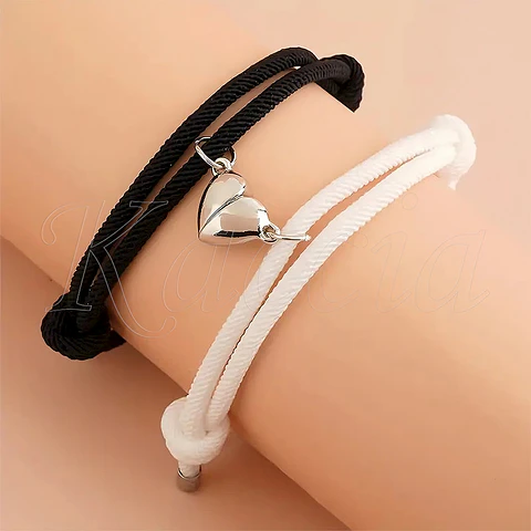 Conjunto Pulseiras para Casal Hearts