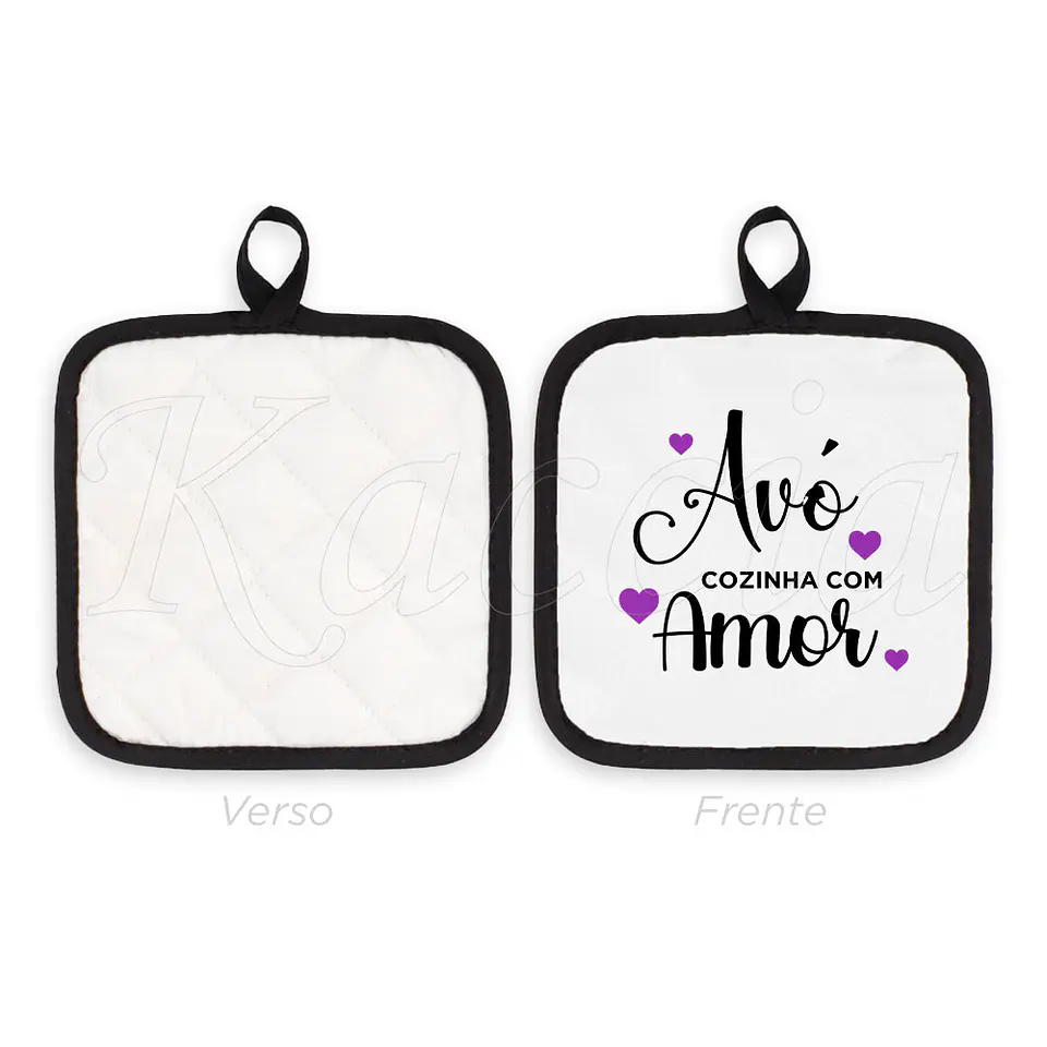Conjunto Luva e Pega de Cozinha com Amor 3