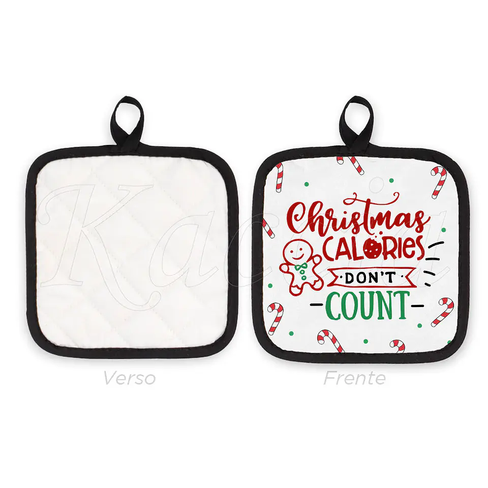 Conjunto Luva e Pega de Cozinha Natal Calories 3