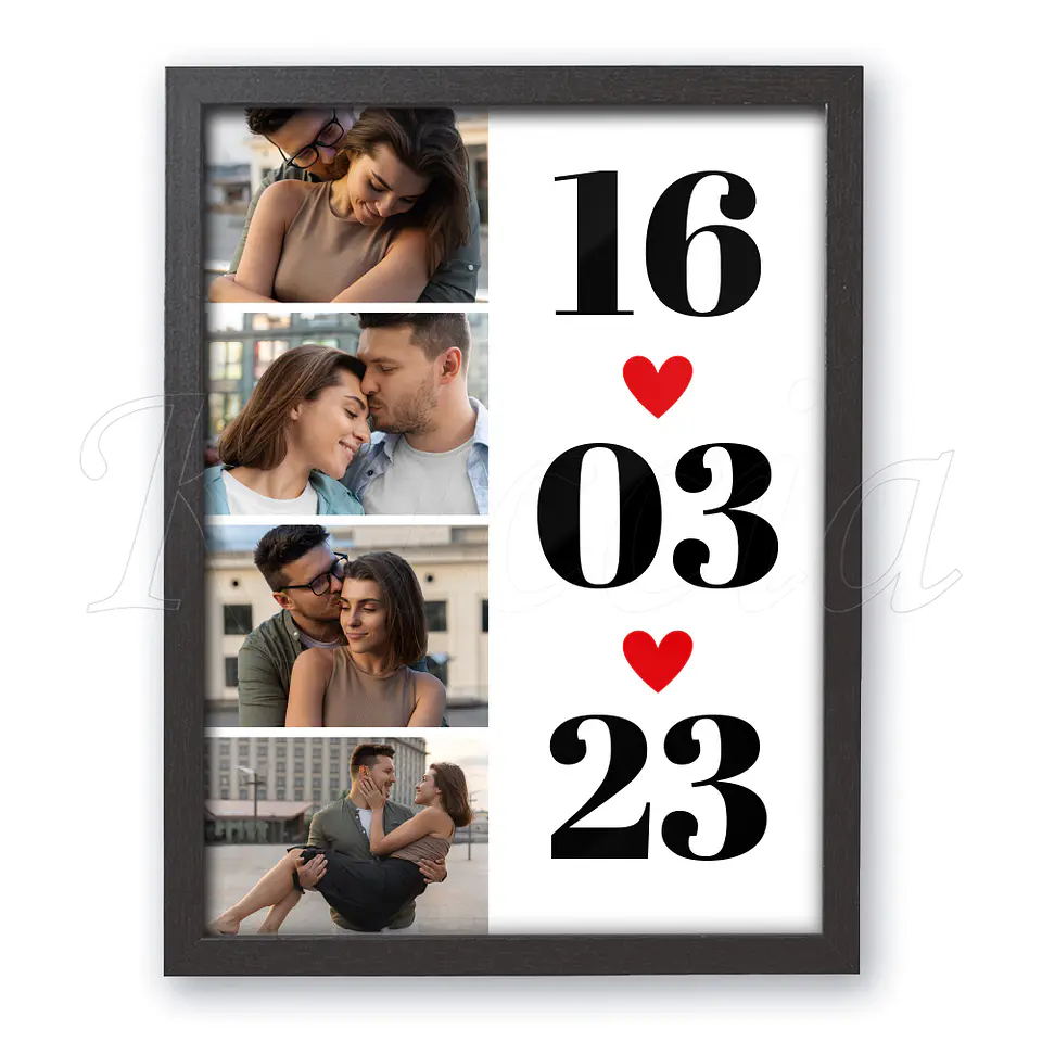Quadro Personalizado Data Especial com Fotos 3