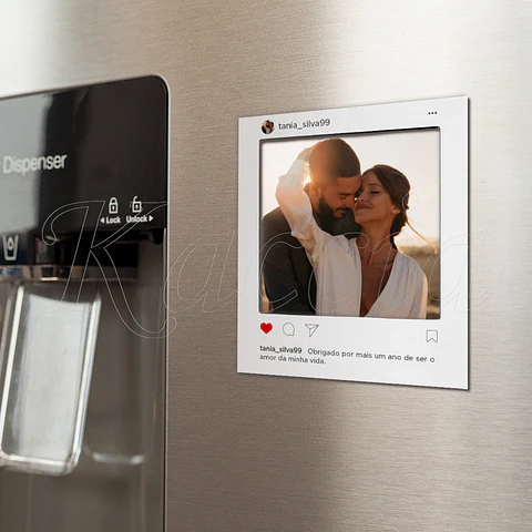 Íman Personalizado Polaroid Instagram com Foto