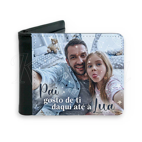 Carteira de Homem Personalizada Até à Lua com Foto