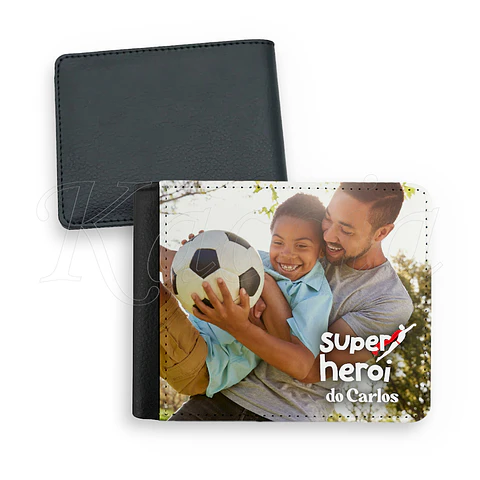 Carteira de Homem Personalizada Super Herói com Foto