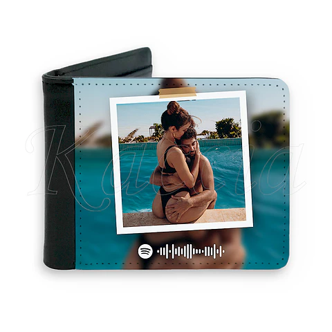 Carteira de Homem Personalizada Spotify com Foto