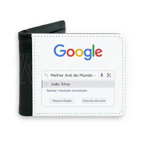 Carteira de Homem Personalizada Google