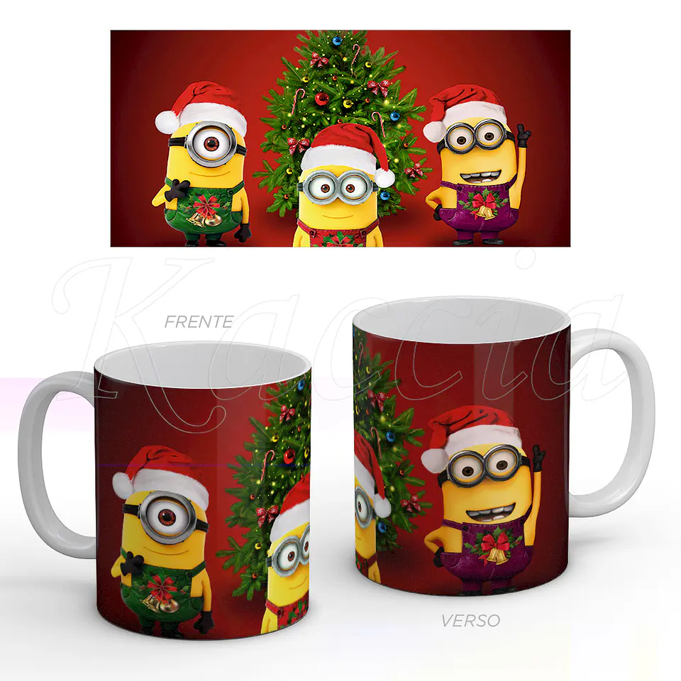 Caneca Natal Minions 1