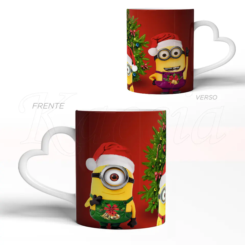 Caneca Natal Minions 3