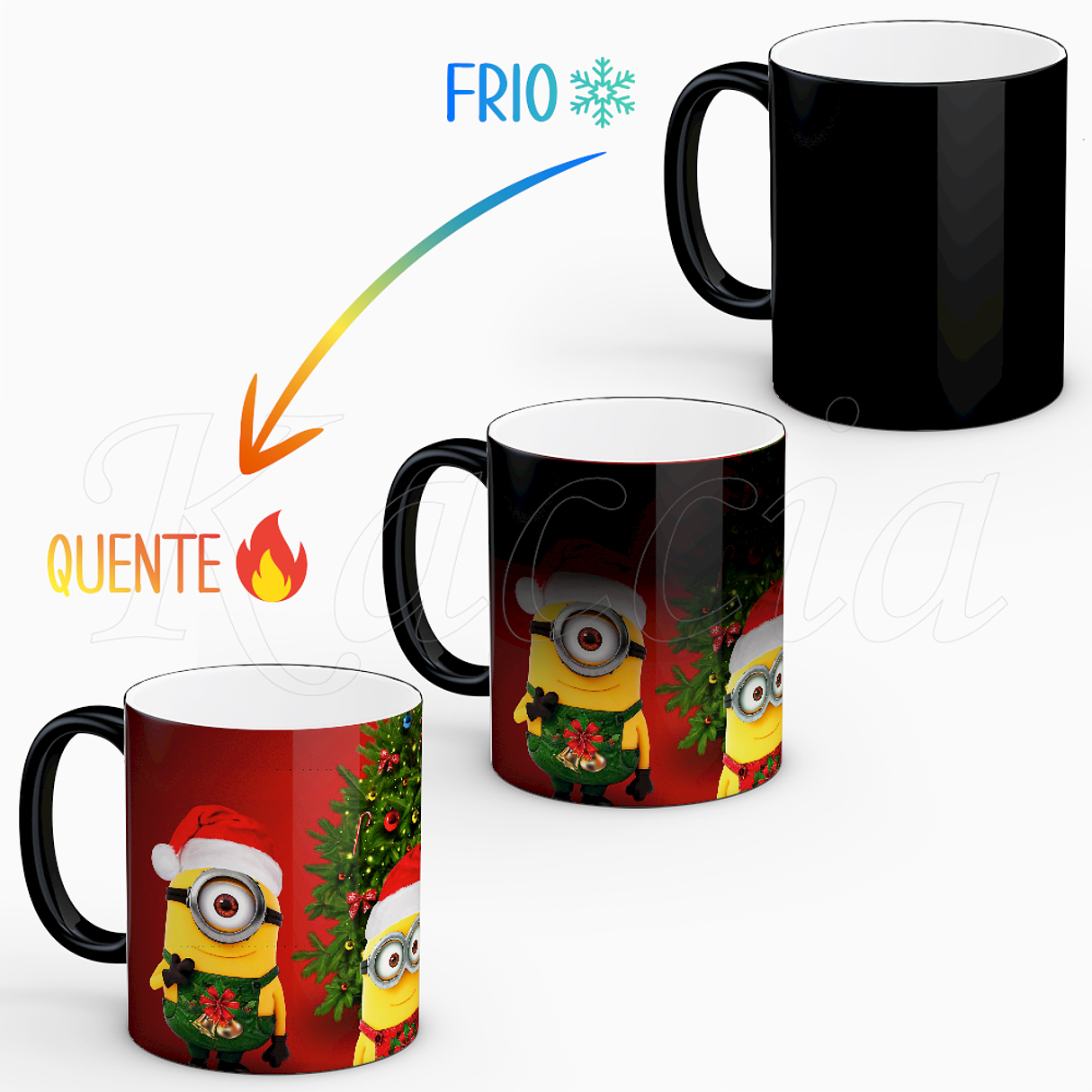 Caneca Natal Minions 2