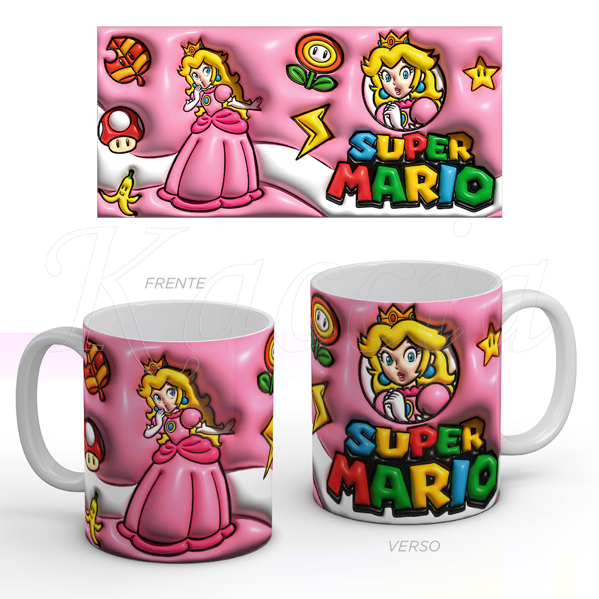 Caneca Princesa Peach Super Mario